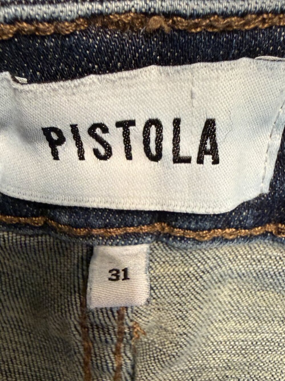 Pistola Ankle Slim Denim Jeans Women's 31 Medium Wash Minimalist Skinny Mid-Rise - Picture 10 of 12